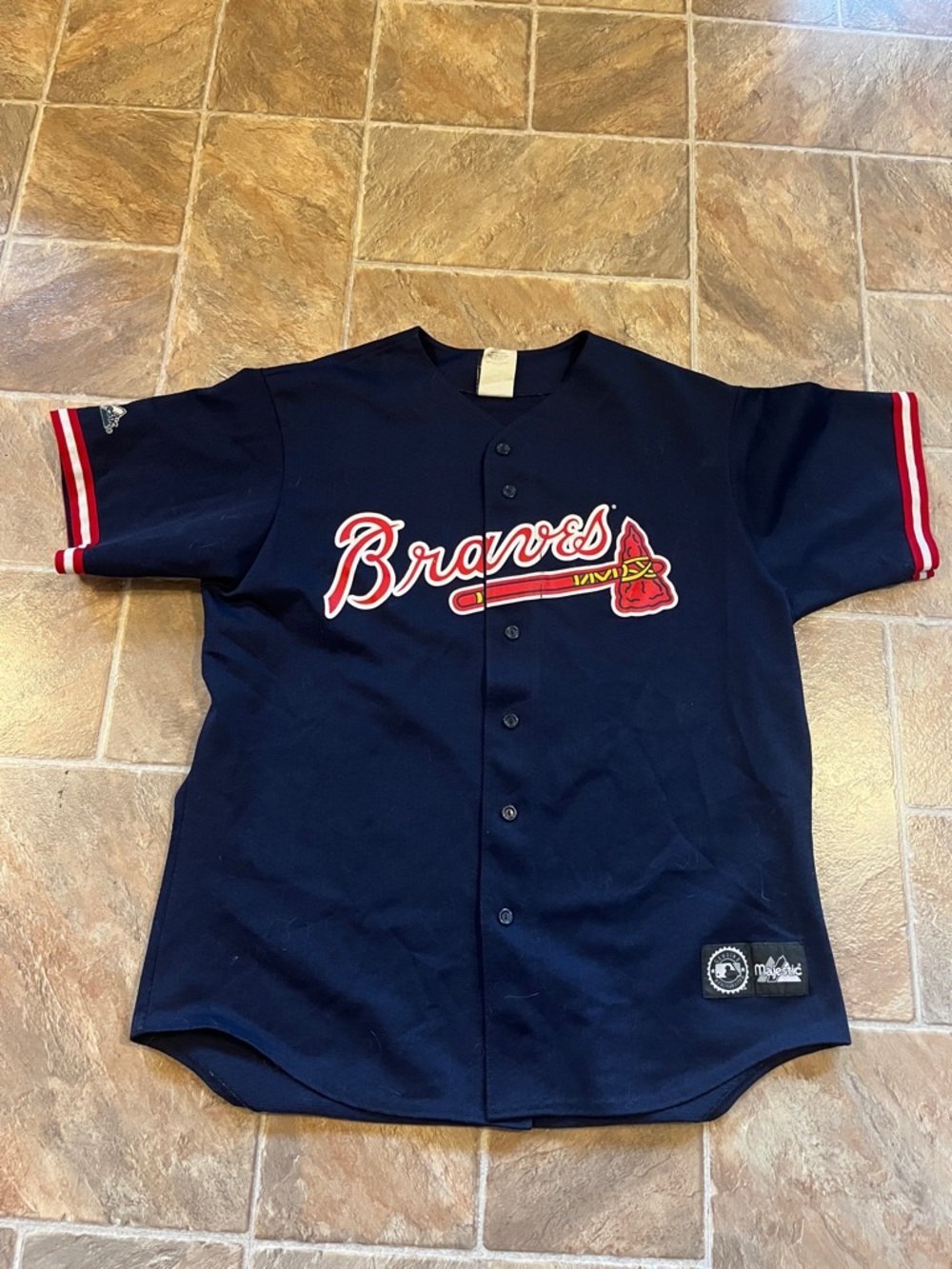 Majestic Chipper Jones Braves Baseball Jersey #10. Size XL